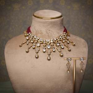 Necklace Sets: Madhu’s Gulaabi Veil Necklace Set