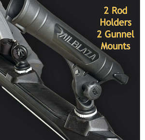 Products: Gunnel Mount Rail Blaza Mini Port and Rail Blaza Rod Holder Bundle