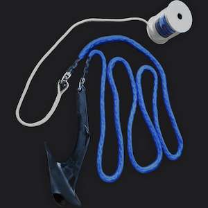 Anchors And Tethers: Cooper Black 1.5 Anchor Rig -- Small Boat / Large Jetski / RIB