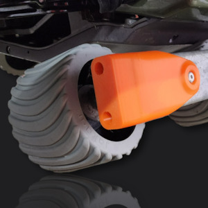 Custom Made Adapters And Mounts: Rear roller ski Protectors