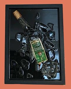 Products: Smashed Absinthe Bottle Art