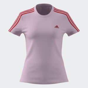 Clothing: Adidas Essentials Slim 3-Stripes Tee KC3283