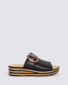 Sandal - Wedge: COSMOSO BLACK