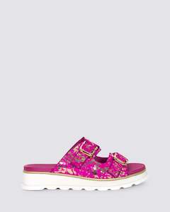 Sandal - Wedge: CHABLIS MAGENTA METALLIC