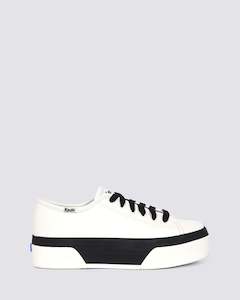 TRIPLE UP LEATHER WHITE/BLACK