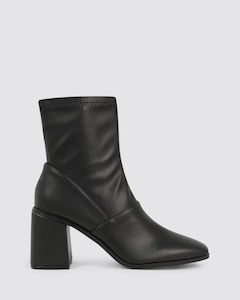 Boots Heels: LILA BLACK STRETCH
