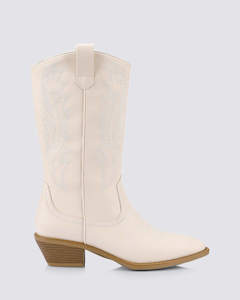 Boots Heels: HOLDER BOOTS BONE