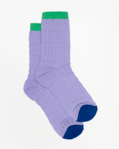 LILAC AND GREEN NETTING SOCKS
