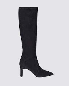 Long Boots: BRADLEY BLACK STRETCH