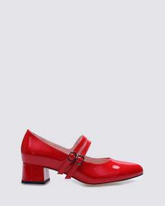 Womens Heels: HOPE MARYJANE HEELS RED PATENT LEATHER