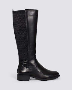 25618 KNEE HIGH BOOTS BLACK LEATHER