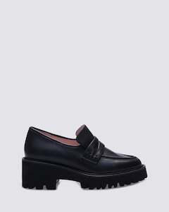 Loafers: JACK LOAFERS BLACK LEATHER