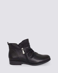 Hush Puppies: CHALET ANKLE BOOTS BLACK/BLACK