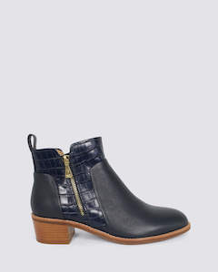 AIRES ANKLE BOOTS MIDNIGHT CROC