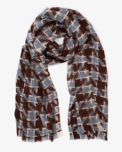 Accessories: DUSKY GRID SCARF