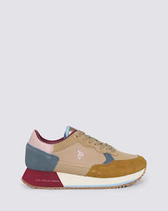 Womens Sneakers: SACHA WOMENS SNEAKERS CUOIO/BLUE