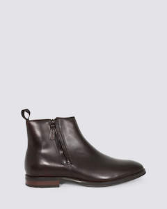 BARRACK MENS ANKLE BOOTS MAHOGANY