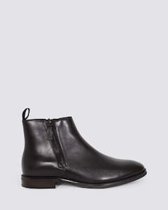 Mens Boots: BARRACK MENS ANKLE BOOTS BLACK