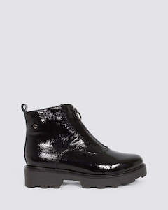 New Arrivals Shoes: 6733 ANKLE BOOTS BLACK LEATHER