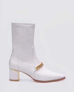 Sale Shoes 1: JEEPER ANKLE BOOTS ECRU PATENT LEATHER