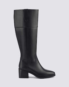 ZOEY RIDING BOOTS BLACK LEATHER