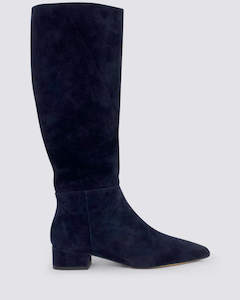 THE BOOT KNEE HIGH BOOTS NAVY SUEDE