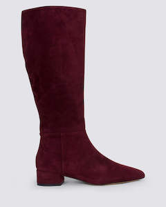 THE BOOT KNEE HIGH BOOTS BORDEAUX SUEDE