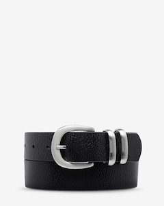 Accessories: LET IT BE BELT BLACK/SILVER