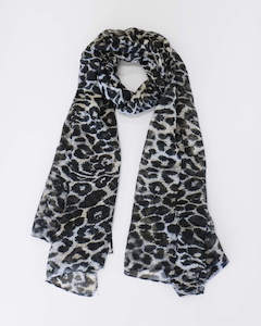 AVERY SCARF WHITE LEOPARD
