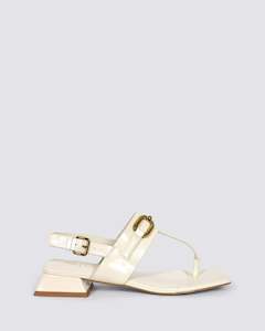 PERCEPTIVE HEELED SANDALS BONE