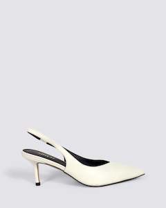 YORY SLINGBACK HEELS CHALK WHITE