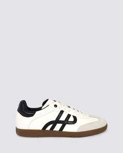 Mens Sneakers: TRACKSIDE MENS SNEAKERS WHITE/BLACK