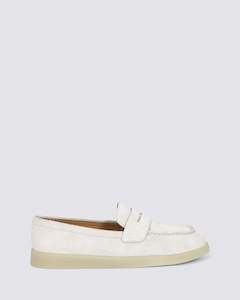 MARNIE PENNIE SUEDE WHITE