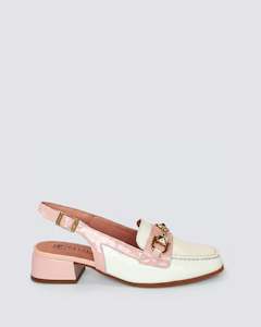 Womens Flats: 10483 LOAFERS GLACIAL/NUDE