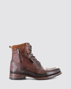 Mens Lace Up Boots: PORTER LACE UP BOOTS CAMEL LEATHER