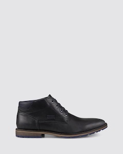 Mens Lace Up Boots: RATIONAL DRESS SHOES BLACK LEATHER