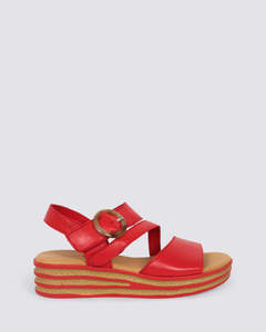 Django And Juliette: CHARLEEN WEDGE SANDALS RED