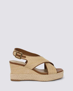 Nude Footwear: ZERINA WEDGES TAN