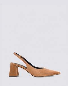 YANKEE SLINGBACK HEELS TOBACCO BROWN SUEDE