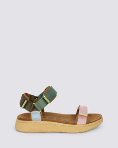Woden: LINE SANDALS ALGAE MULTI