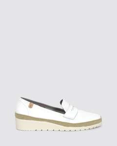 Womens Flats: THALIA WEDGE LOAFERS WHITE