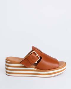 Django And Juliette: FOGAL PLATFORM SANDALS DARK RUM