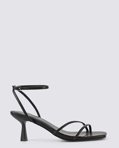 SAFFRON STRAPPY HEELS BLACK