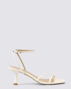 SAFFRON STRAPPY HEELS CHALK WHITE