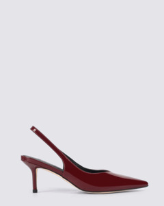Siren Shoes: YORY SLINGBACK HEELS WINE PATENT