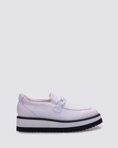 KIMBER PLATFORM LOAFERS WHITE