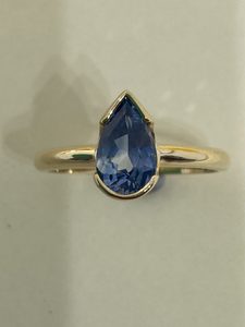 Pear Sapphire Ring - Andrea Spicer