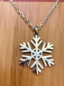 Large Silver Snowflake Pendant - Andrea Spicer
