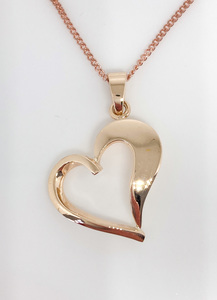 Rose Gold Heart Pendant - Andrea Spicer