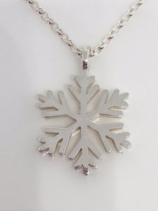 Small Silver Snowflake Pendant - Andrea Spicer